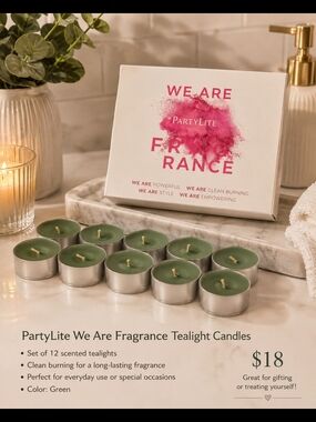 PartyLite Green Scented Tealight Candle Set